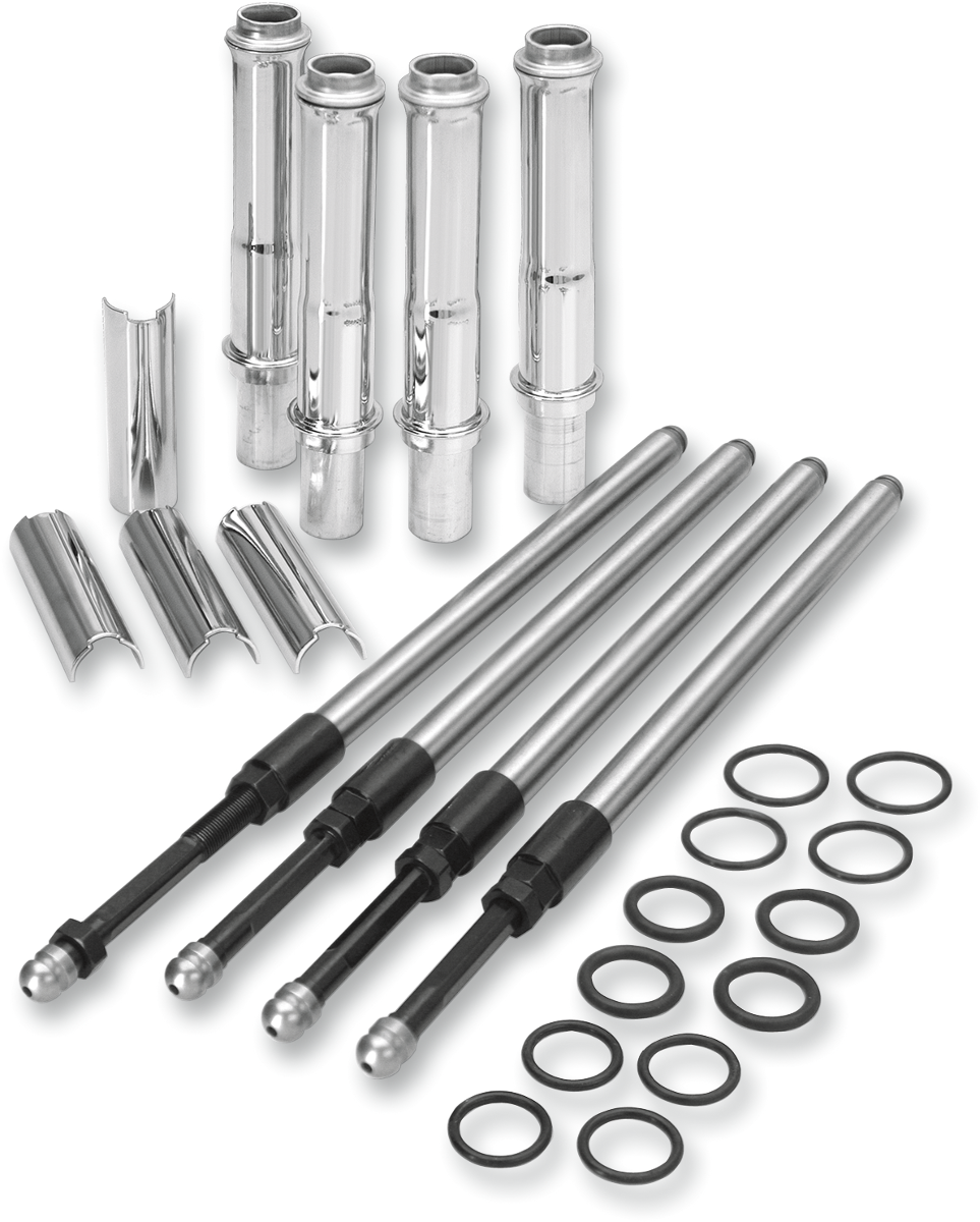S&S CYCLE Quickee Pushrod Kit with Chrome Covers - Twin Cam 106-6051