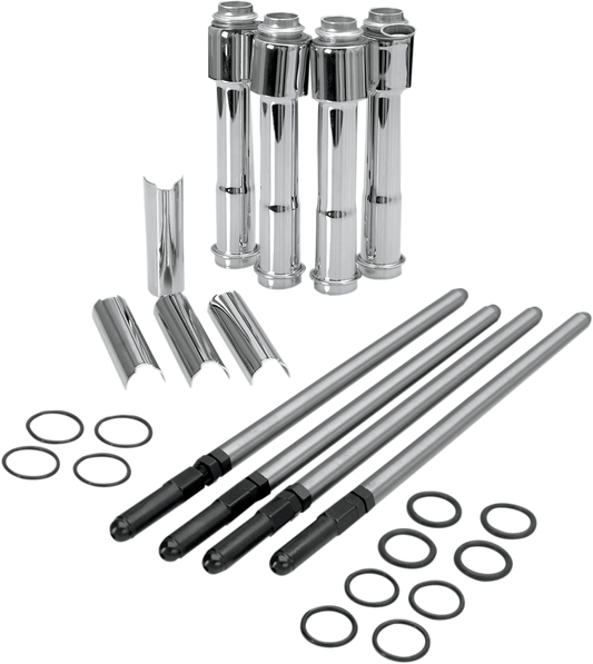 S&S CYCLE Adjustable Pushrod Cover Kit - XL 930-0024
