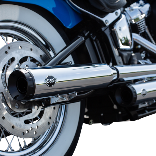 S&S CYCLE Grand National Slip-On Mufflers - Chrome 550-0757B