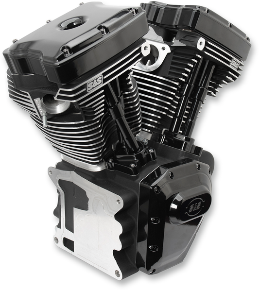 S&S CYCLE T124 Long Block Engine - Black - Touring | Dyna 310-0832A