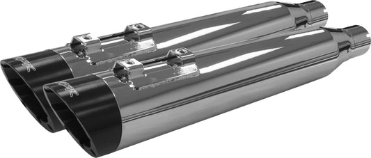 Comp S Slip On Touring M8 Chrome W/Slash Black End Cap