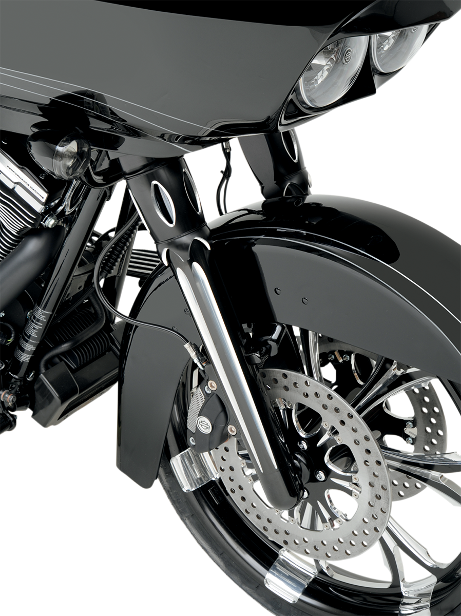 ARLEN NESS Fork Legs - Black Anodized - Deep Cut - Dual Disc - '08-'13 FLT 06-511