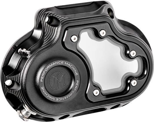 PERFORMANCE MACHINE (PM) Transmission Cover - Black Ops* - Hydraulic - Touring 0177-2080M-SMB