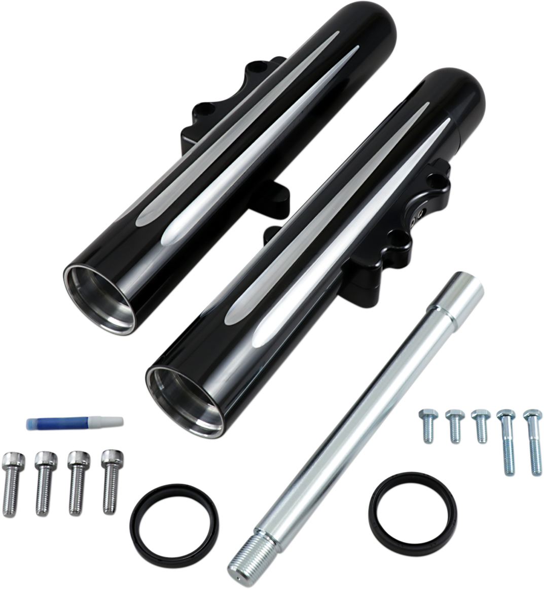 ARLEN NESS Fork Legs - Black Anodized - Deep Cut - Dual Disc 40-512