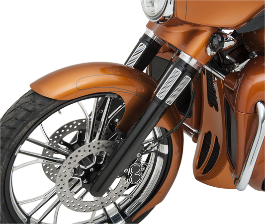 ARLEN NESS Fork Legs - Black Anodized - Smooth - Dual Disc 40-513