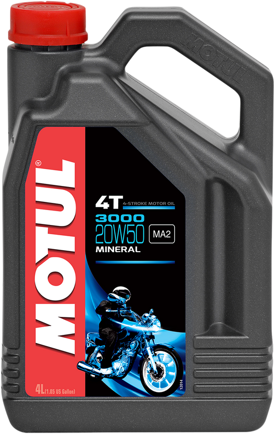 MOTUL 3000 Mineral 4T Engine Oil - 20W-50 - 1 U.S. gal. 107319