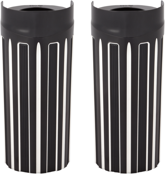 ARLEN NESS Fork Boot Covers - +2" - Black Anodized - 10-Gauge - FLHT 20-057