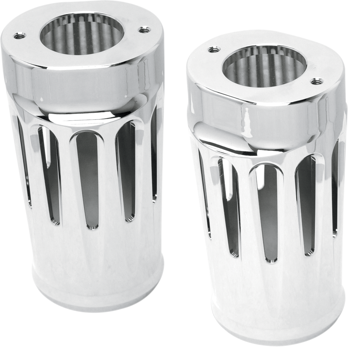 ARLEN NESS Fork Boot Covers - Chrome - Deep Cut - FLHTD 20-012