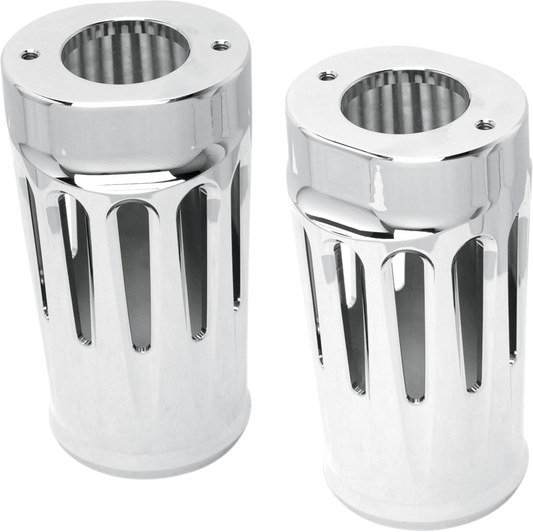 ARLEN NESS Fork Boot Covers - Chrome - Deep Cut - FLHTD 20-012