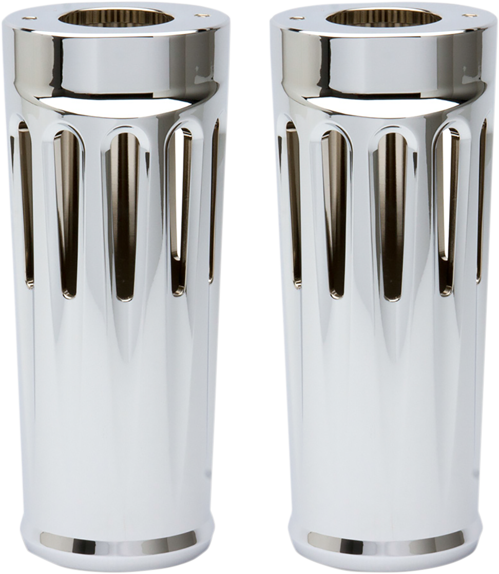 ARLEN NESS Fork Boot Covers - +2" - Chrome - Deep Cut - FL 20-027