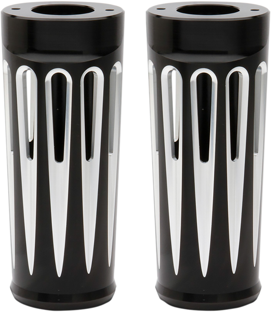 ARLEN NESS Fork Boot Covers - +2" - Black Anodized - Deep Cut - FL 20-029