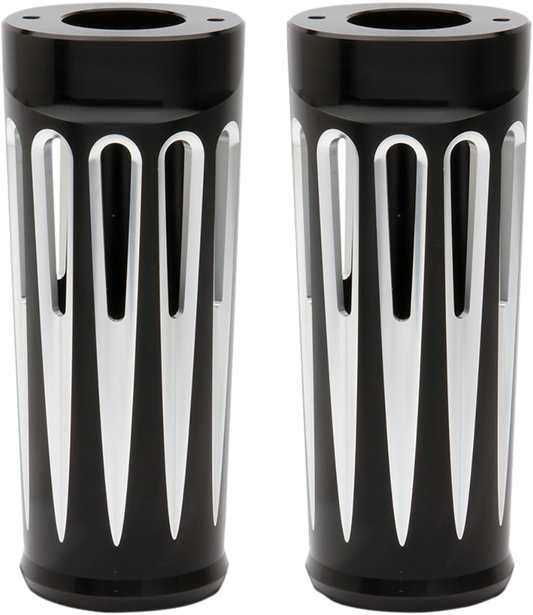 ARLEN NESS Fork Boot Covers - +2" - Black Anodized - Deep Cut - FL 20-029