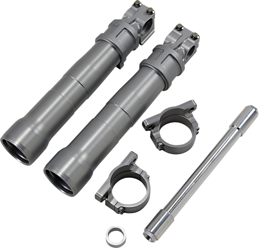 ALLOY ART Fork Legs - 49 mm - Lower - Clear Anodized 49LLFL-1ABS