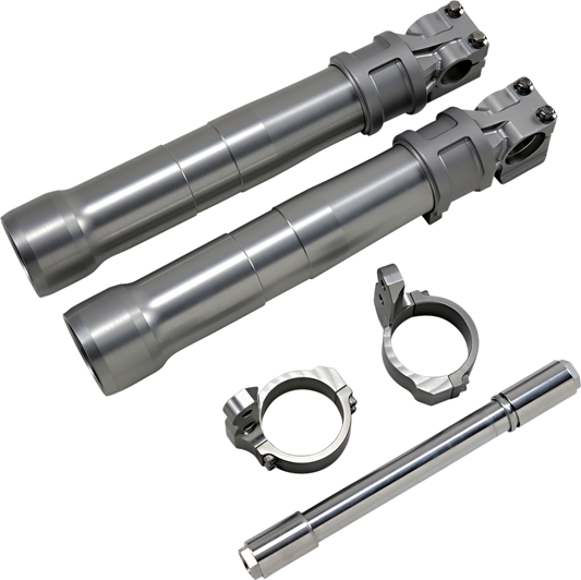 ALLOY ART Fork Legs - 49 mm - Lower - Clear Anodized 49LLFX-1ABS