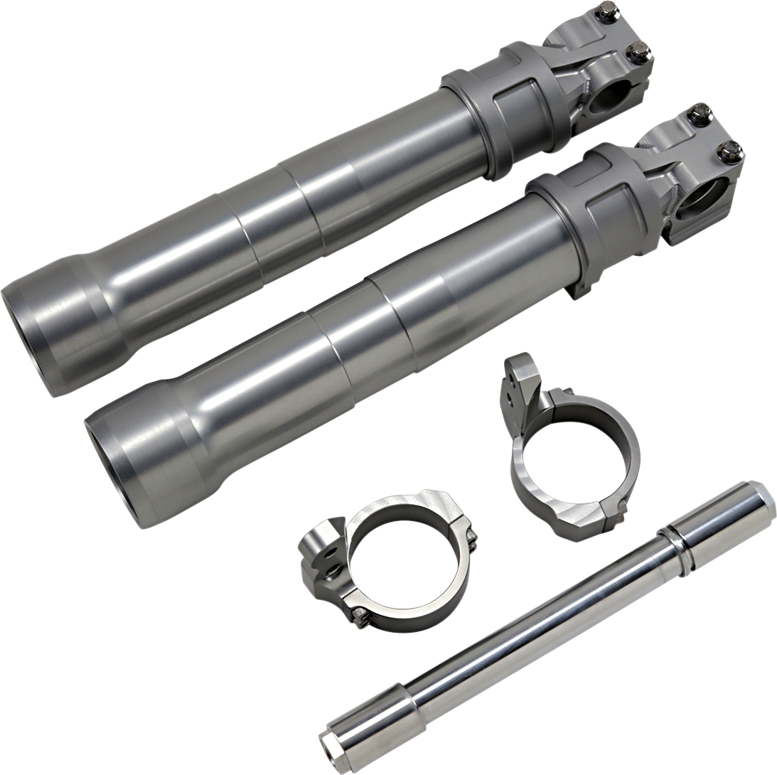ALLOY ART Fork Legs - 49 mm - Lower - Clear Anodized 49LLFX-1ABS