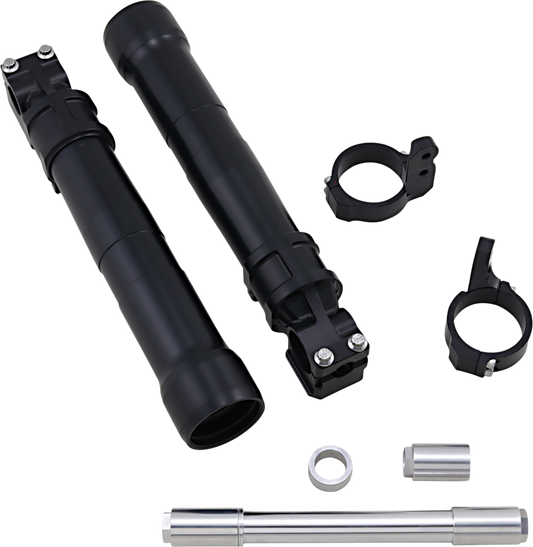 ALLOY ART Fork Legs - 49 mm - Lower - Black - Anodized 49LLFX-2ABS