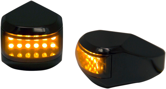 ALLOY ART LED Driving/Turn Signal Light - Black - Smoke Lens MRL-4B