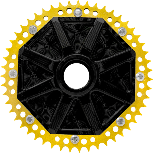 ALLOY ART Cush Drive Carrier - 51 Tooth - Black/Gold G2UCC51-12