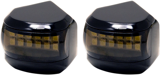 ALLOY ART LED Driving/Turn Signal Light - Black - Smoke Lens MRL-4B