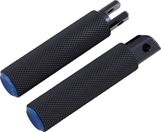 ARLEN NESS Knurled Footpegs - Blue - FX/FL '18-'24 07-950