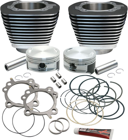 S&S CYCLE Cylinder & Piston Replacement for S&S 106" Stroker Kit - Black 910-0203