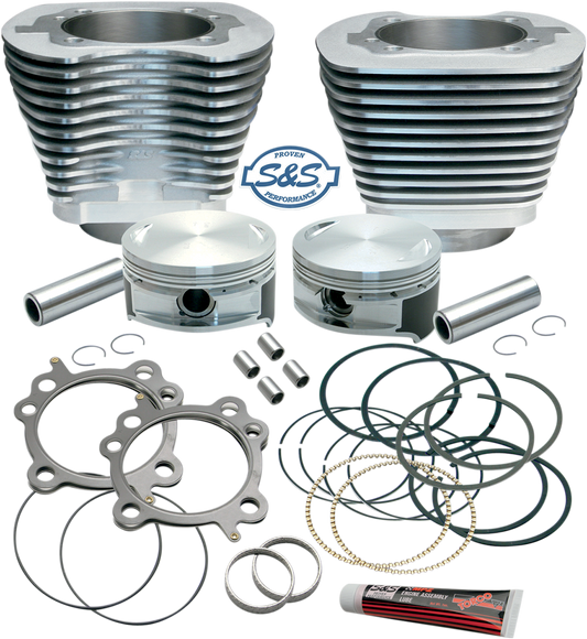 S&S CYCLE Cylinder & Piston Replacement for S&S 106" Stroker Kit - Silver 910-0199