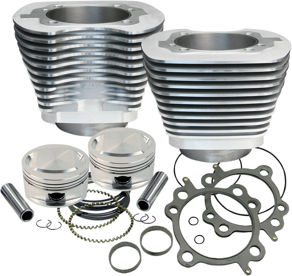 S&S CYCLE 95" Big Bore Cylinder Kit - Silver - Twin Cam 910-0200