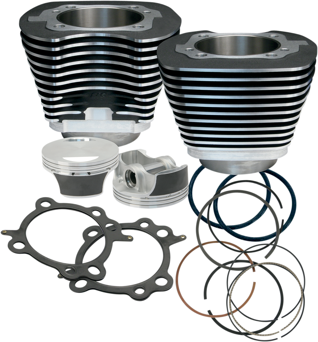 S&S CYCLE 97" Big Bore Cylinder Kit - Wrinkle Black - Twin Cam 910-0205
