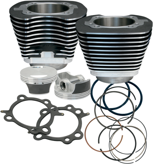S&S CYCLE 97" Big Bore Cylinder Kit - Wrinkle Black - Twin Cam 910-0205