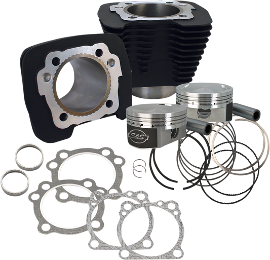 S&S CYCLE Cylinder Kit - 1200 cc Conversion - 10.3:1 Compression Ratio - Wrinkle Black - XL 910-0691