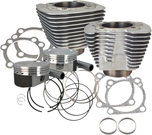 S&S CYCLE Cylinder Kit - 1200 cc Conversion - 10.3:1 Compression Ratio - Silver - XL 910-0689