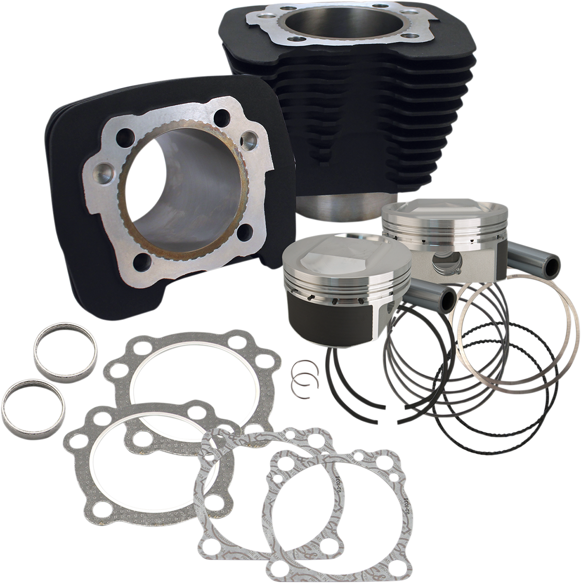 S&S CYCLE Cylinder Kit - 1200 cc Conversion - 11.2:1 Compression Ratio - Wrinkle Black - XL 910-0692