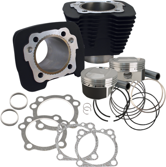 S&S CYCLE Cylinder Kit - 1200 cc Conversion - 11.2:1 Compression Ratio - Wrinkle Black - XL 910-0692
