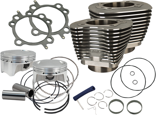 S&S CYCLE 98" Big Bore Cylinder Kit - Wrinkle Black - Twin Cam 910-0481