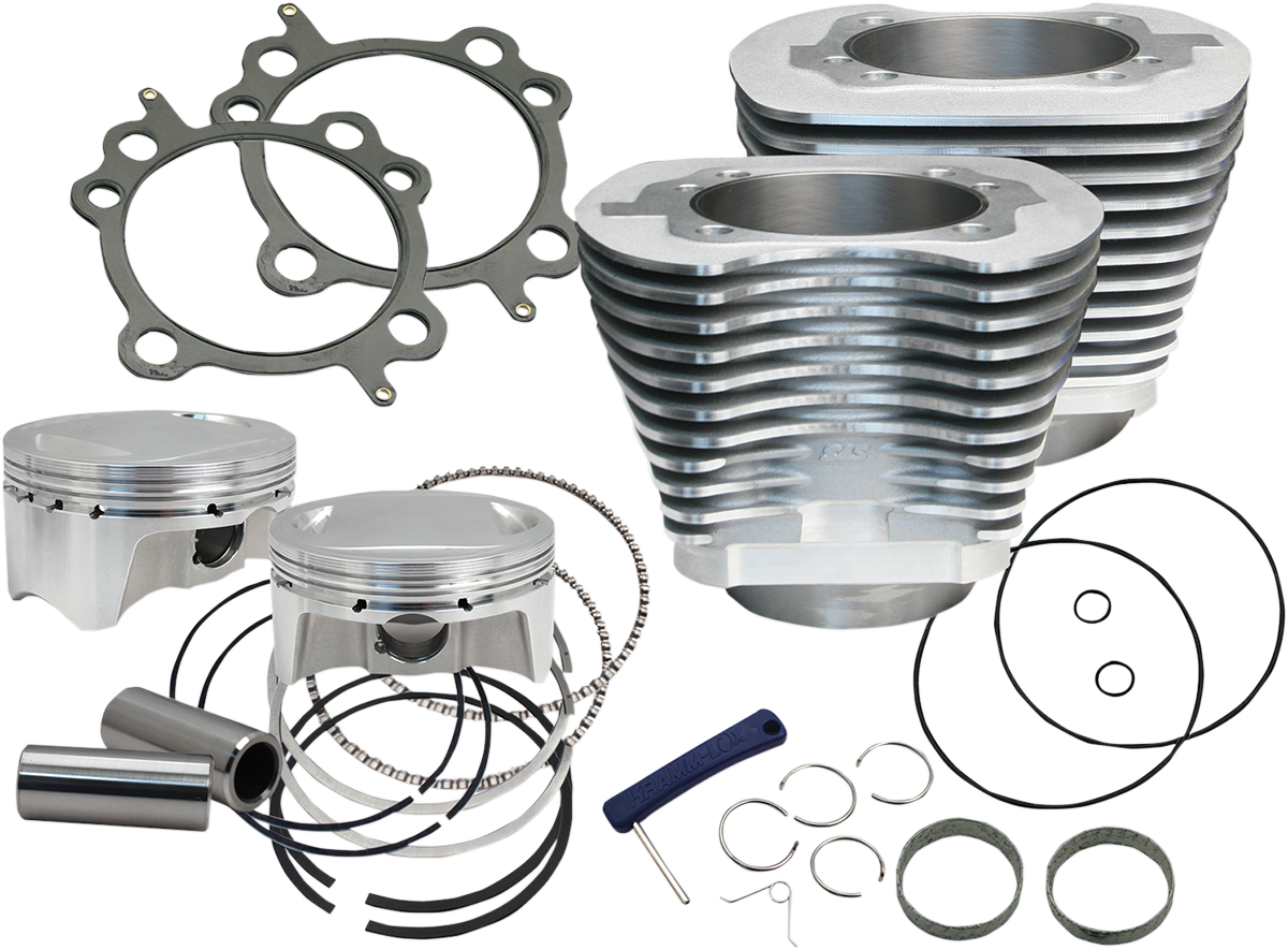 S&S CYCLE 98" Big Bore Cylinder Kit - Silver - Twin Cam 910-0482