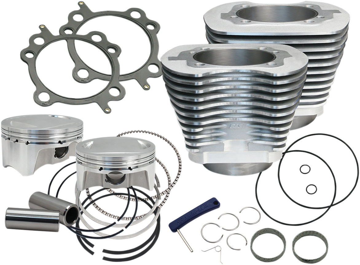 S&S CYCLE 4" Big Bore Bolt-In Sidewinder? Cylinder Kit - 110" - Silver 910-0650