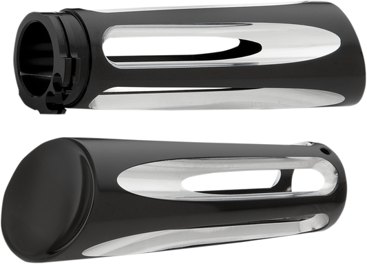 ARLEN NESS Ness-Tech? Deep Cut Billet Grips - Black 07-132