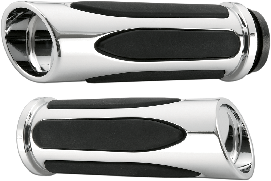 ARLEN NESS Deep Cut Comfort Series Grips - Cable - Chrome 07-050