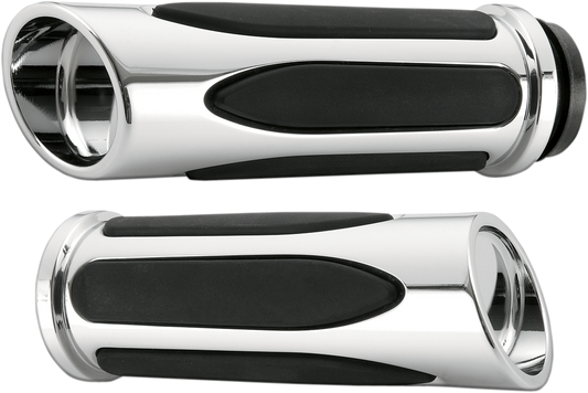 ARLEN NESS Deep Cut Comfort Series Grips - Cable - Chrome 07-050