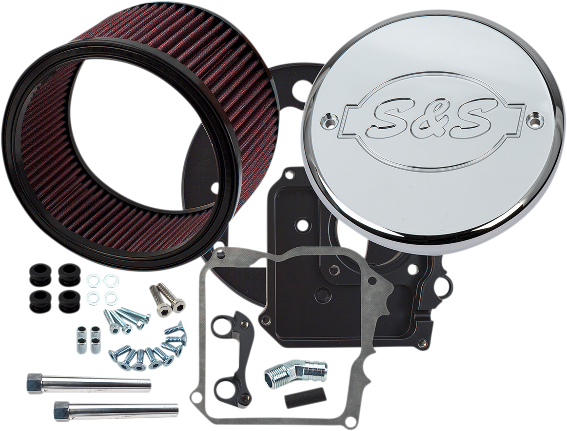 S&S CYCLE Air Cleaner Kit with Cover - S&S Logo - Chrome 170-0295E