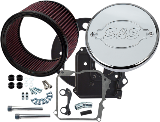 S&S CYCLE Air Cleaner Kit with Cover - S&S Logo - Chrome 170-0295E