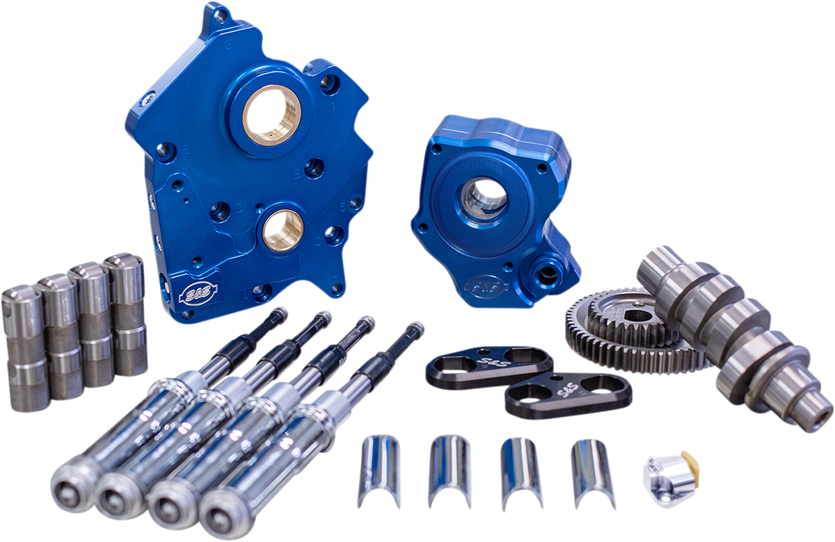 S&S CYCLE Cam Chest Kit with Plate - Chain Drive - Oil Cooled - 475 Cam - Black Pushrods - M8 310-1012B