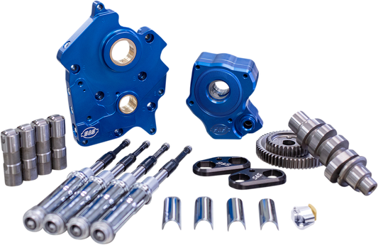 S&S CYCLE Cam Chest Kit with Plate - Chain Drive - Oil Cooled - 475 Cam - Black Pushrods - M8 310-1012B