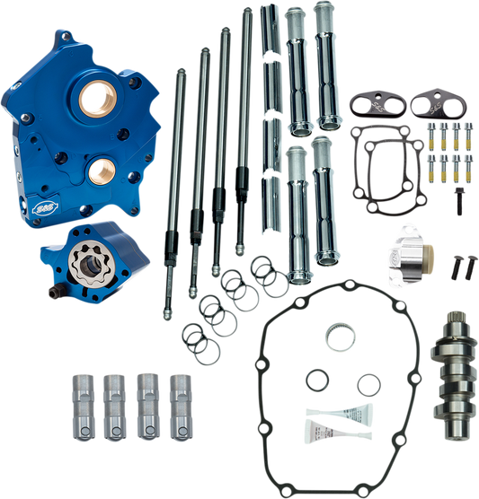 S&S CYCLE Cam Chest Kit with Plate - Chain Drive - Water Cooled - 475 Cam - Chrome Pushrods - M8 310-1000B