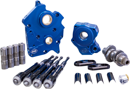 S&S CYCLE Cam Chest Kit with Plate - Chain Drive - Oil Cooled - 465 Cam - Black Pushrods - M8 310-1011B