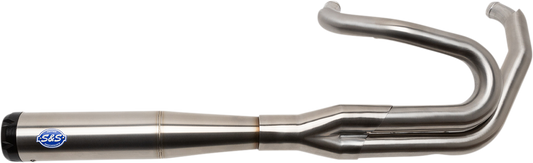 S&S CYCLE 2-into-1 Superstreet Exhaust System - 50 State - M8 Softail - Stainless Steel 550-0996B