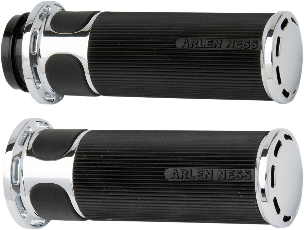 ARLEN NESS Slot Track Grips - TBW - Chrome 07-302