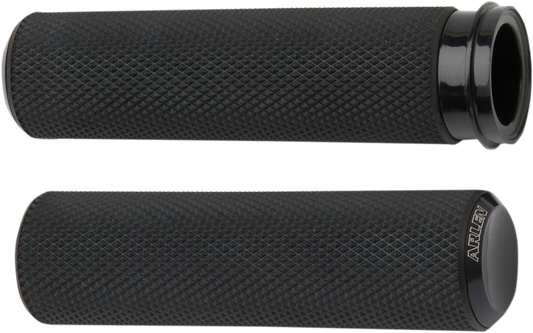 ARLEN NESS Knurled Grips - TBW - Black 07-327