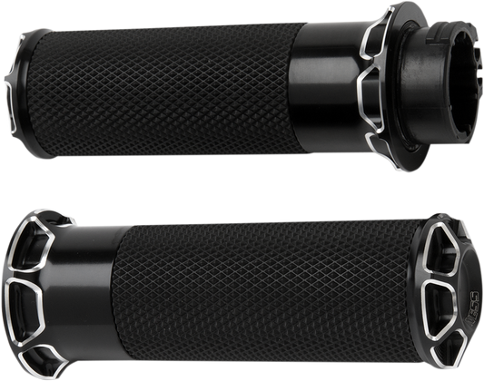 ARLEN NESS Beveled Grips - TBW - Black 07-329