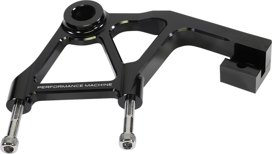 PERFORMANCE MACHINE (PM) Rear Radial Mount Caliper Bracket - Anodized Black 0023-1828AGNM-A-B